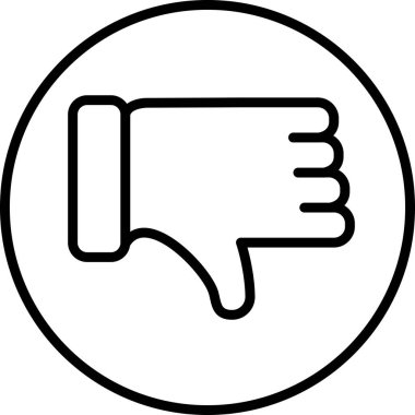 Hoşlanmamak. Web simgesi basit tasarım