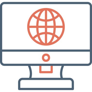 İnternet web simgesi basit illüstrasyon