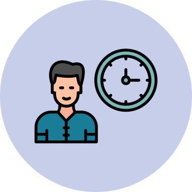 Çalışma Saati, zaman yönetimi vektör illüstrasyonu