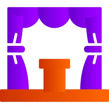 Sahne modern ikon vektör illüstrasyonu