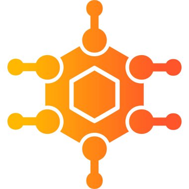 Molekül. Web simgesi basit tasarım