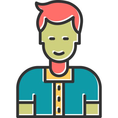internet user, graphic man logo, simple icon for web page 