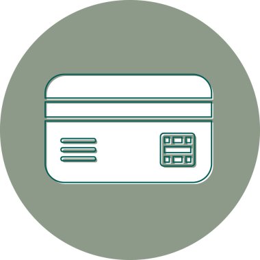 Kredi kartıyla. Web simgesi illüstrasyonu