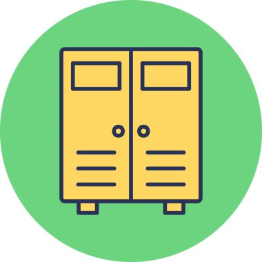 Dolaplar modern simge, vektör illüstrasyonu