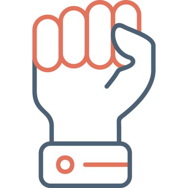 Yumruk. Web simgesi vektör illüstrasyonu 