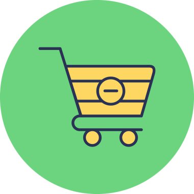 Kart simgesini, modern tasarım illüstrasyonunu sil