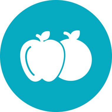 elma ikonu vektör illüstrasyonu