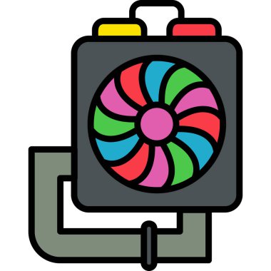 CPU icon, vector illustration simple design