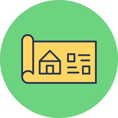 House Blueprint. web icon simple illustration