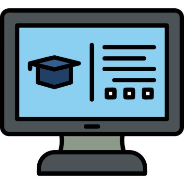 Online Education, simple web icon 