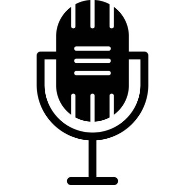 mikrofon simgesi vektör illüstrasyonu