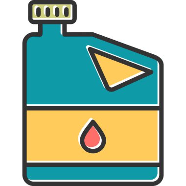 Motor yağı modern simgesi, vektör illüstrasyonu