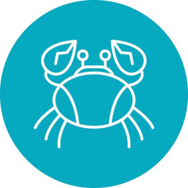crab, web icon simple illustration