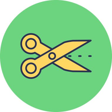 Makas. Web simgesi basit illüstrasyon