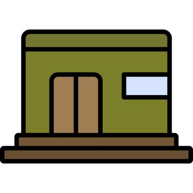 Bunker simgesi, modern tasarım illüstrasyonu