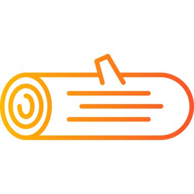 Ahşap kütük. Web basit illüstrasyonu