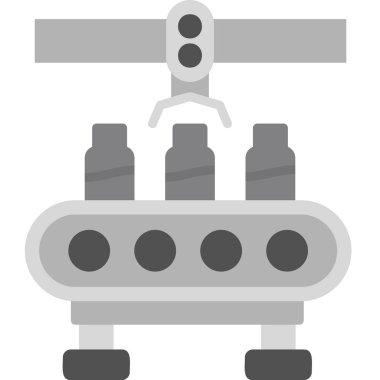 Su fabrikası modern simgesi, vektör illüstrasyonu