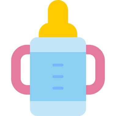 bebek besleme şişesi, grafik illüstrasyon  