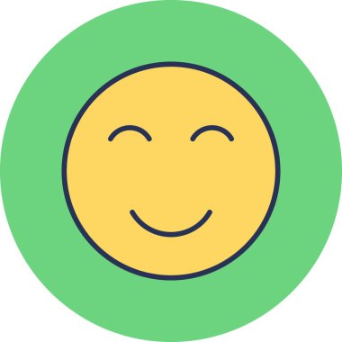 Mutlu bir yüzün vektör çizimi