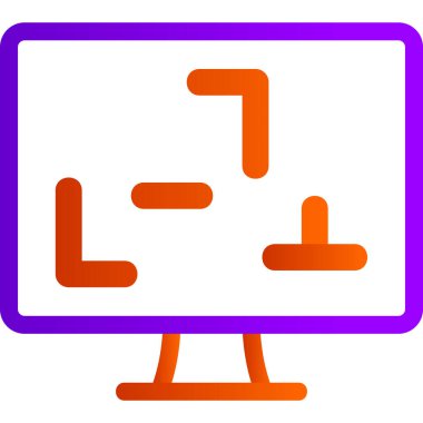 Bilgisayar. Web simgesi basit illüstrasyon 