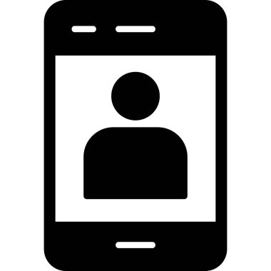 simple icon, Mobile user Profile logo on screen 