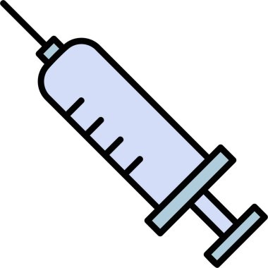 Şırınga. Web simgesi basit illüstrasyon