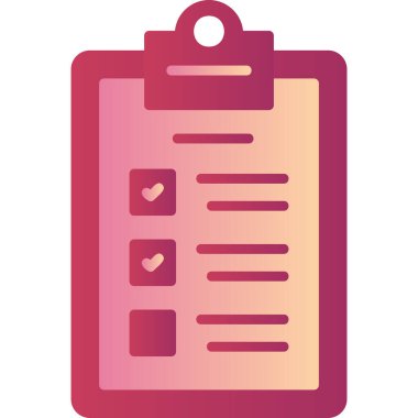 Kontrol listesi. Web simgesi basit illüstrasyon