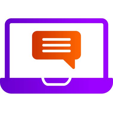 Çevrimiçi İletişim simgesi vektör illüstrasyonu