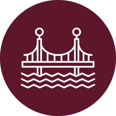 Köprü modern simgesi, vektör illüstrasyonu