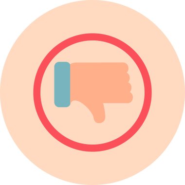 Hoşlanmamak. Web simgesi basit tasarım