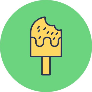 Buz lolipopu modern simge, vektör illüstrasyonu 