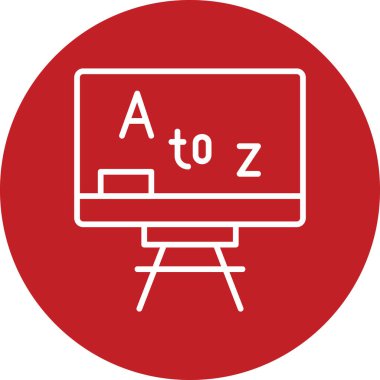 Beyaz tahta modern simge, vektör illüstrasyonu