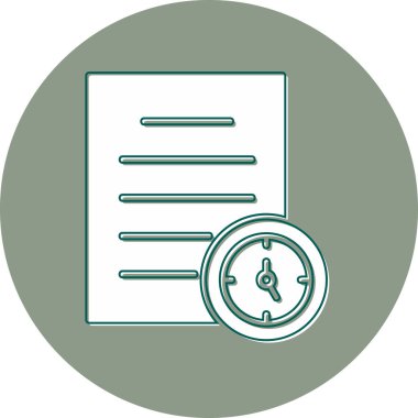 Zamanlama web simgesi, basit tasarım