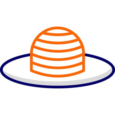 Güneş Şapkası. Web simgesi basit illüstrasyon