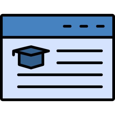 Online Education, simple web icon 