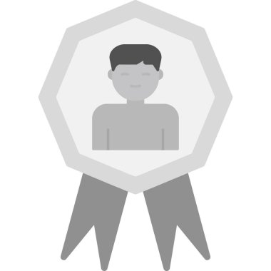 Ayın çalışanı modern ikon vektör illüstrasyonu