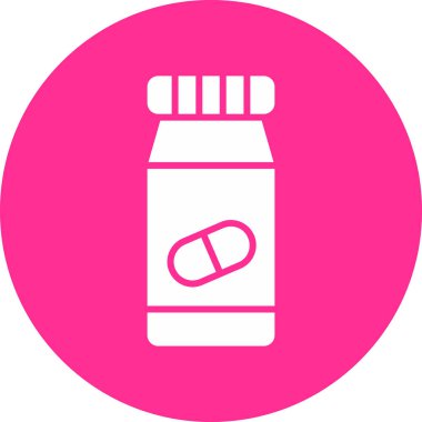 Pills bottle modern vector icon illustration