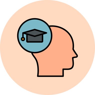 Simge vektör illüstrasyonu öğreniliyor