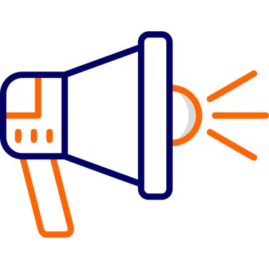 Megafon. Web simgesi basit illüstrasyon