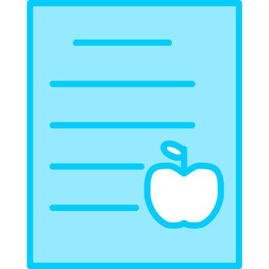 Diyet Planı basit simgesi, vektör illüstrasyonu