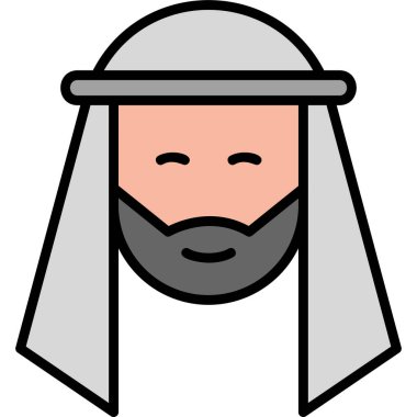Arabian Man User logo, simple icon for web page 