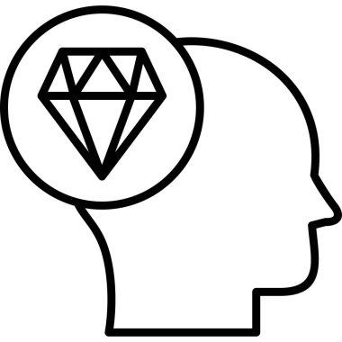 Elmas. Web simgesi basit illüstrasyon 