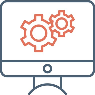 Ayarlar. Web simgesi basit illüstrasyon