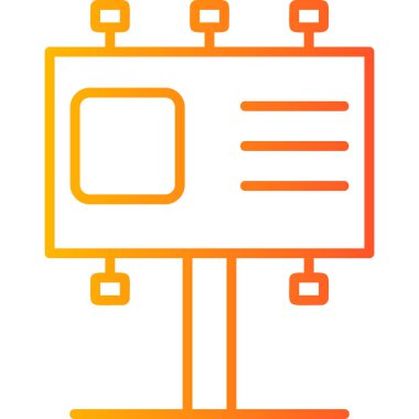 Reklam panosu. Web simgesi basit illüstrasyon