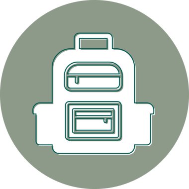 Üniversite çantası modern simge, vektör illüstrasyonu