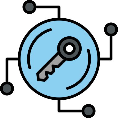 Anahtar. Web simgesi basit illüstrasyon