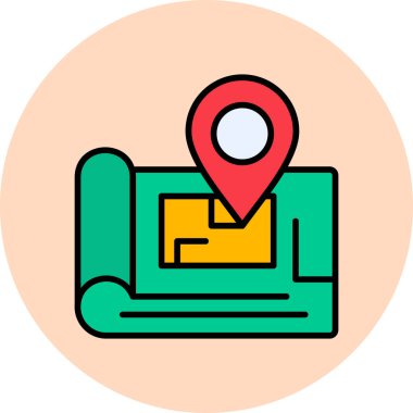 GPS gezinti simgesi çiziminin izini sür 