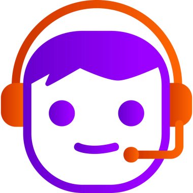 Çağrı merkezi modern simge vektör çizimi