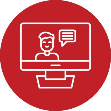 Konuş. Web simgesi basit illüstrasyon