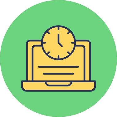 Fazla çalışma simgesi vektör illüstrasyonu